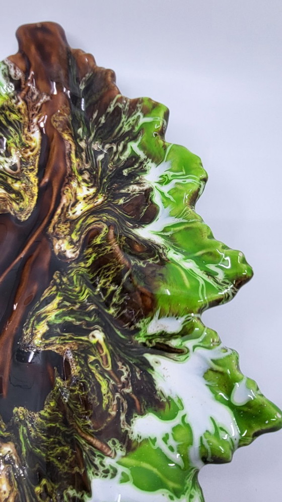 Image 1 of Taza de cerámica verde Vallauris Francia Costa Azul 1970