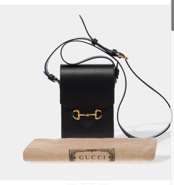 Image 1 of Tasche GUCCI Horsebit 1955 Vertical in Cuir Noir - 103384