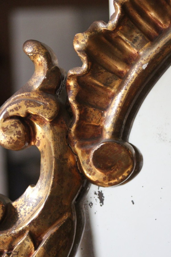 Image 1 of Vergoldeter Holzspiegel im Neo-Rokoko-Stil, Ende 19.