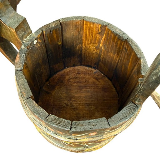 Chopine en bois suédoise peinte à la main, art populaire, Objets déco, Marron, Rustic (photo 8 sur 9)