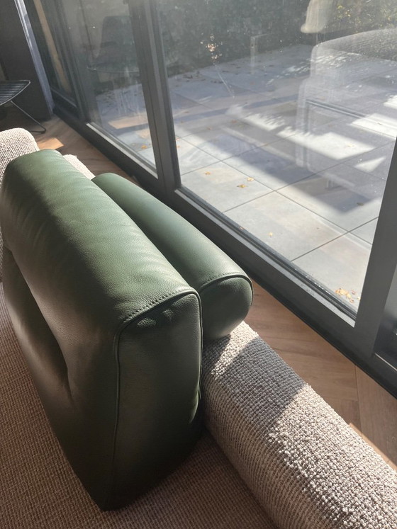 Harvink leren rugkussen, groen I, Kussentjes, Leer, Textiel, Modern (foto 2 van 5)