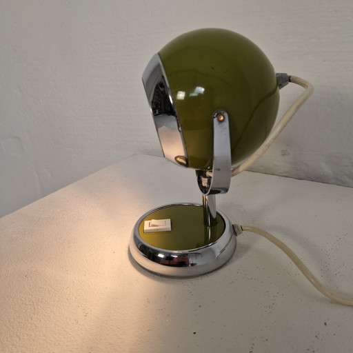 Vintage-Lampe im Weltraum-Stil, grün, kugelförmig