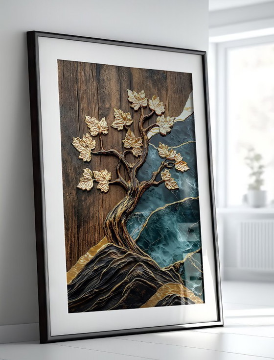 Image 1 of Œuvre en verre acrylique | 200 x 140 cm | Depthwave n° 1 (Ori, 1983)
