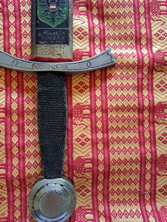 Alfonso X / Sancho IV Sammlerschwert - Authentisches MARTO Toledo, Dekorative Objekte, Metall, Stoff, Schwarz (Foto 4 von 8)