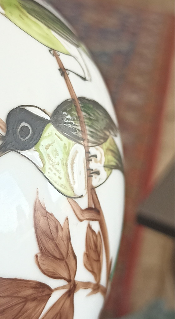 Image 1 of Vintage Limoges porcelain lamp – hand-painted relief – not a print – very solid workmanship”