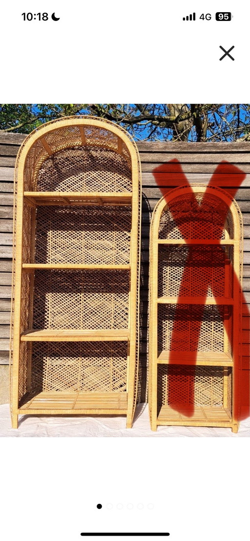 Nice rattan bookcase for sale