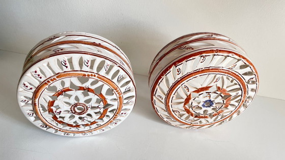 Image 1 of Applique artisanale CéRAMIQUE CENTRE BLEU