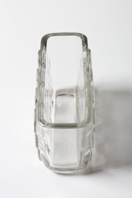 Image 1 of František Vizner Glass Jardinière Vase, Mid-Century Czech Design