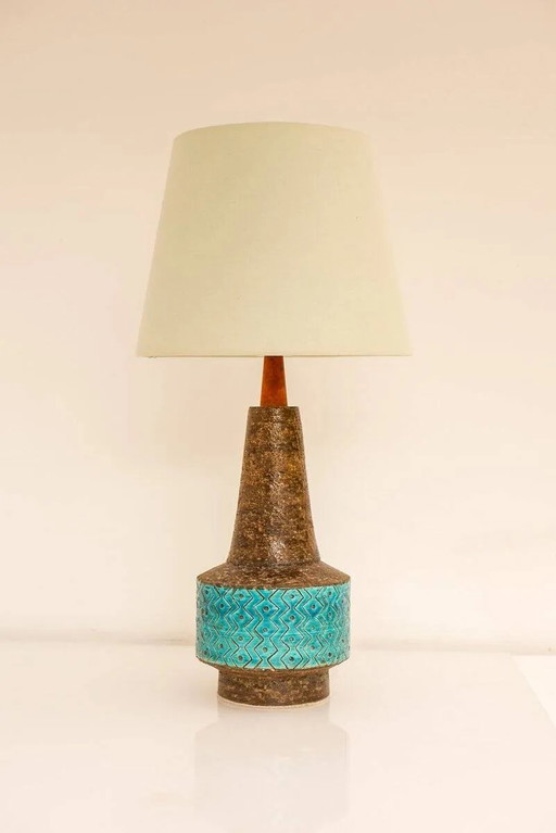 Bitossi pottery lamp in Rimini blue ceramic by Aldo Londi, Italy, 1970s – tafellampen, Porcelain (photo 2 of 18)