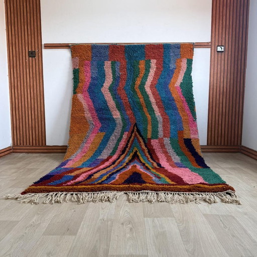 Bunter Berberwollteppich 250/150 – vloerkleden en tapijten, Wool
