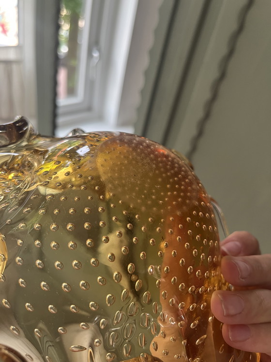 Image 1 of Vintage Murano Amber Geel Honey Asbak