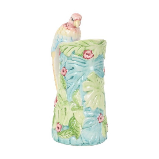Image 1 of Vintage Parrot Carafe Vase