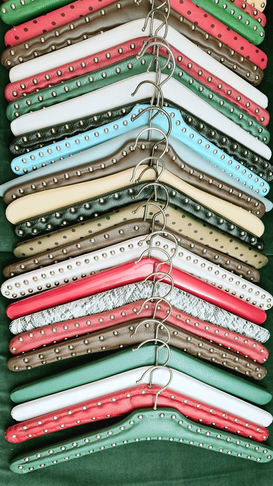 Image 1 of Leatherette hangers from the 60s/70s