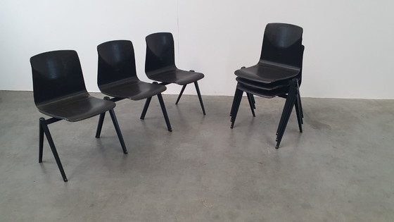 Image 1 of 6x S22 galvanitas thurop pagholz sedia design industriale vintage anni '60