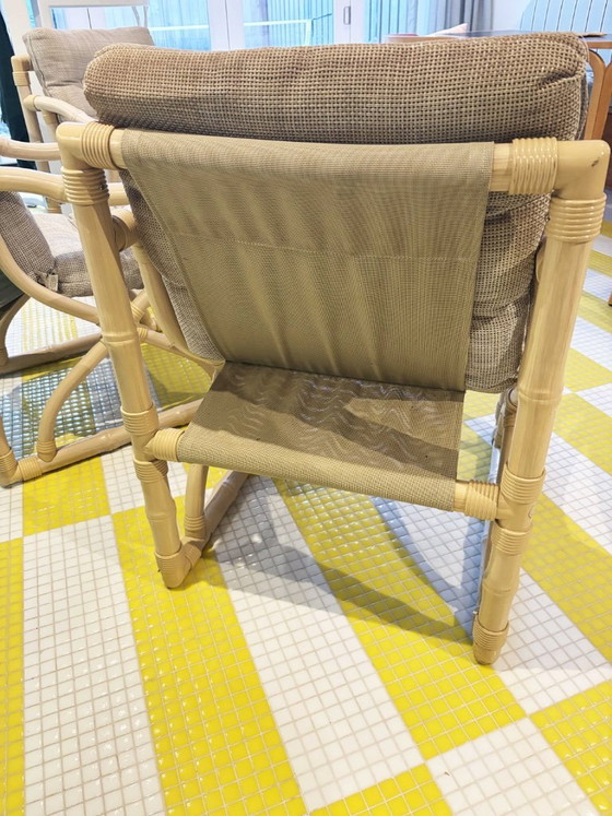 Image 1 of Kettal Barcelona Faux Bamboe Tuinstoelen (3 stuks)