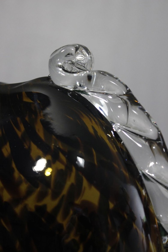 Image 1 of Grote vintage geblazen glazen vaas 1970 Murano Empoli