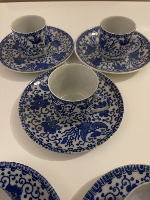 Service de table japonais vintage Phoenix, 12 pièces