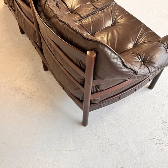 Image 1 of Sofá de cuero de Sven Ellekaer para Coja, años 70