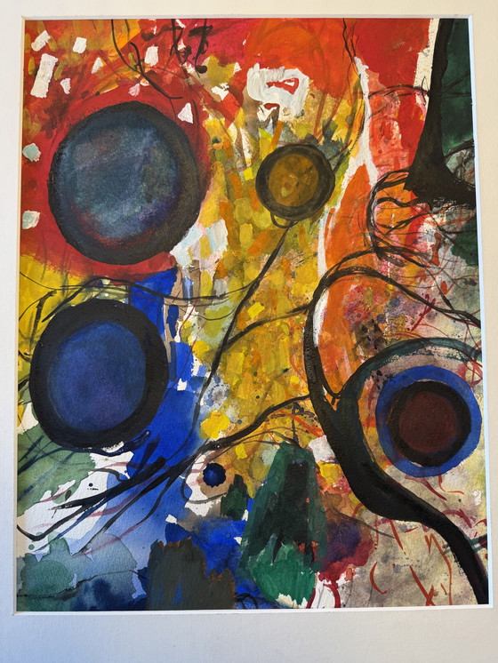 Image 1 of Henk Fonville 1919-2011 40x50cm. Suspension horizontale/verticale