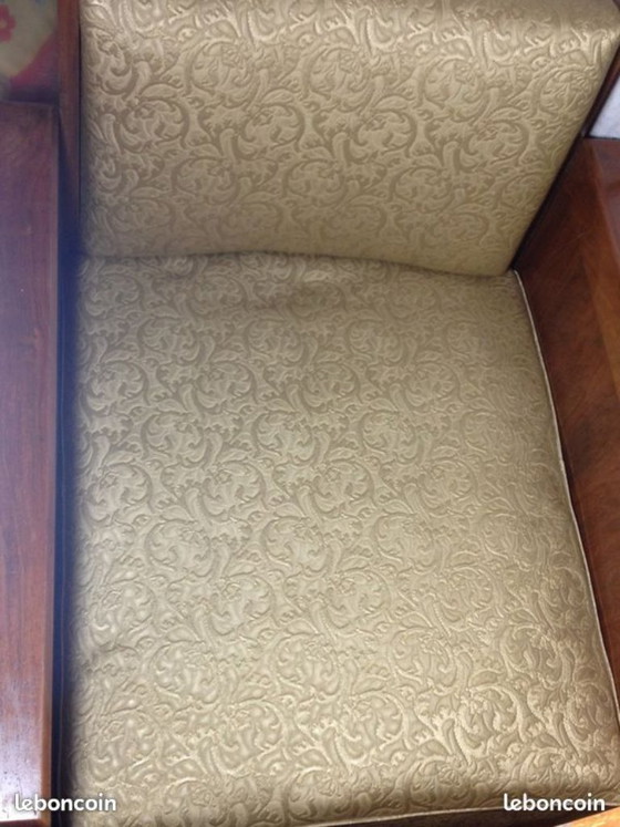 Image 1 of Rare Slezak Club Chair in Solid Walnut, Art Deco Period