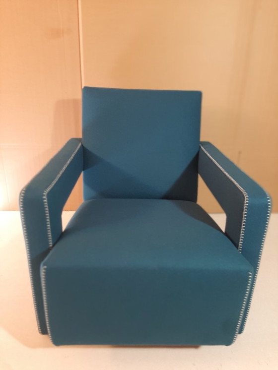 Image 1 of CASSINA 637 UTRECHT fauteuil (NIEUW, NOOIT GEBRUIKT) in 13L OTHANIO WOL met natuurlijke draadstiksels en paardenpunt