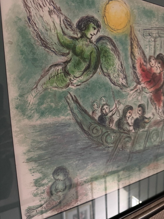 Marc Chagall, „The Sirens“ (Les Sirènes), High-Quality Graphic Edition,, Lithographs & prints, Glass, Wood (photo 4 of 7)