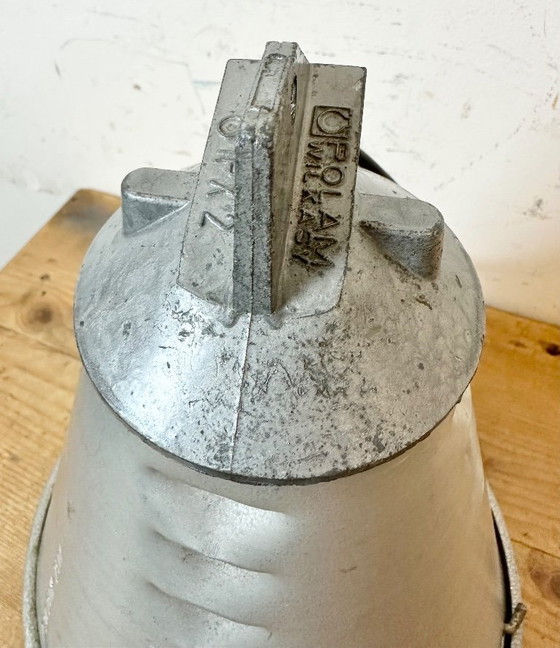 Image 1 of Grey Industrial Aluminium Cage Pendant Lamp, 1970s