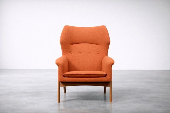 Image 1 of Poltrona Wing Master vintage in olmo di metà secolo di Thorbjörn Afdal per Bruksbo, anni '60