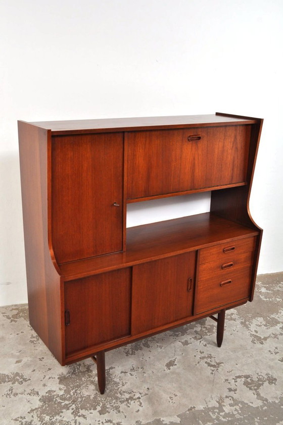 Image 1 of Vintage medium highboard in teak, 1960s