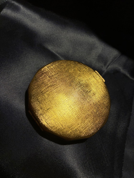 Image 1 of Poudrier Caron Paris avec miroir, houppette et poudre