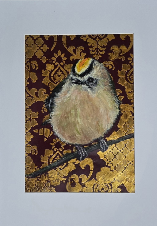 Goldcrest – schilderijen tekeningen, Paper, Canvas