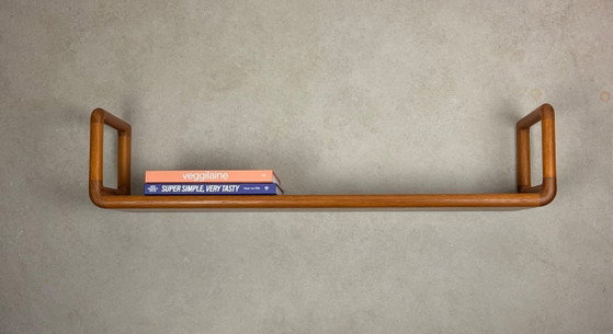 Image 1 of Vintage dyrlund wandplank, teakhouten plank organische vorm
