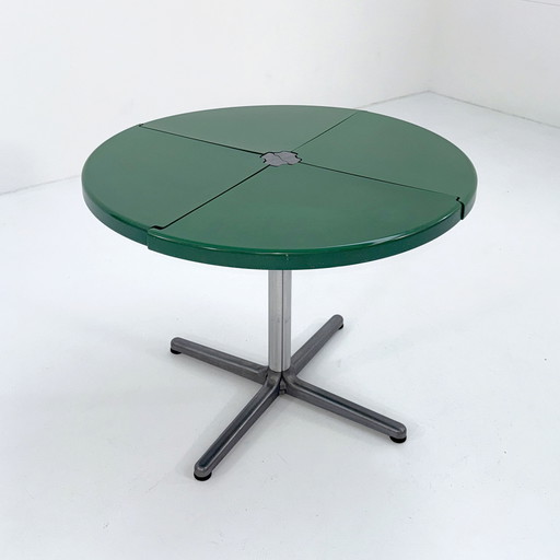 Green Plana Folding Table by Giancarlo Piretti for Castelli, 1970s