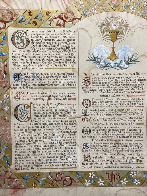 Liturgisches Holzbild der lateinischen Katholischen Kirche, illuminierte Chromolithografie – giclee prints (photo 2 of 5)