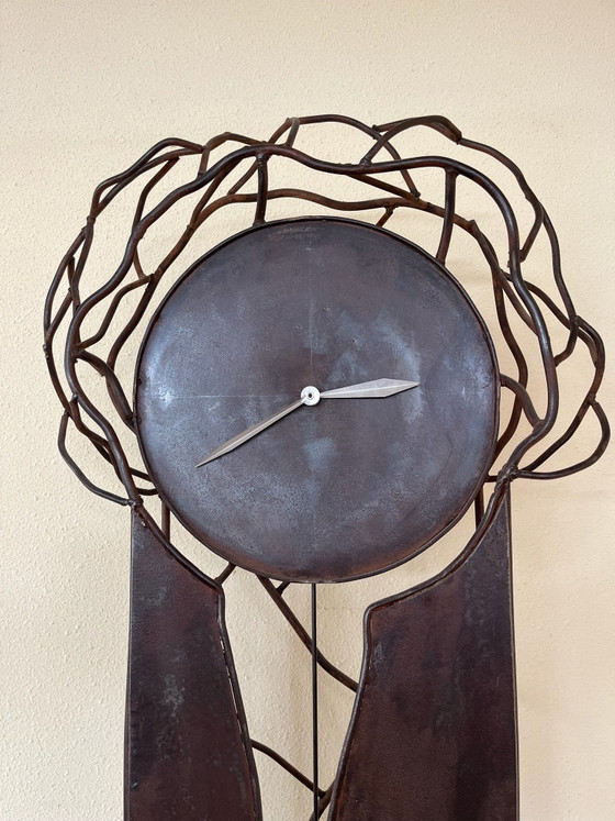 Unique reinforcing steel floor clock – Metal, Iron (photo 2 of 7)