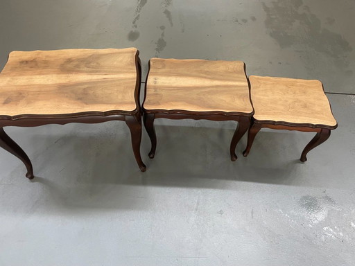 Juego de 3 mesas auxiliares retro