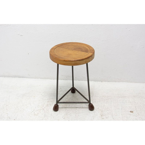 Image 1 of Mid century industry stool, Czechoslovakia 1950s