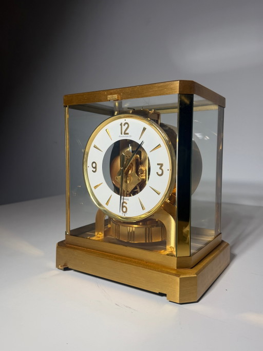 Jaeger-LeCoultre Atmos Calibre 528-8 – Gilt Brass – Swiss Perpetual Motion Clock – decoratie, Wood, Glass