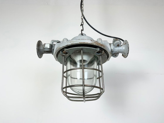 Image 1 of Graue, explosionsgeschützte Industrielampe, 1980er Jahre