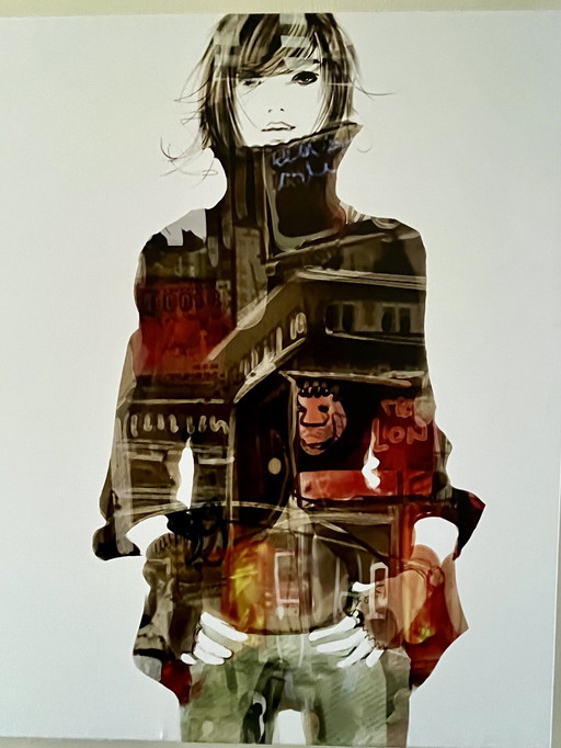 Sophie Griotto – Urban Girl | Leinwanddruck 80x80cm, Illustration