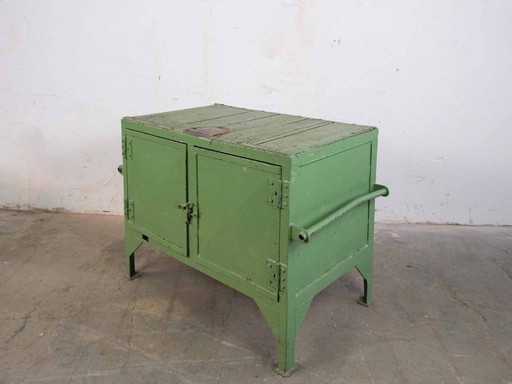 Vintage Workbench Coffe Cabinet Industrial Design 