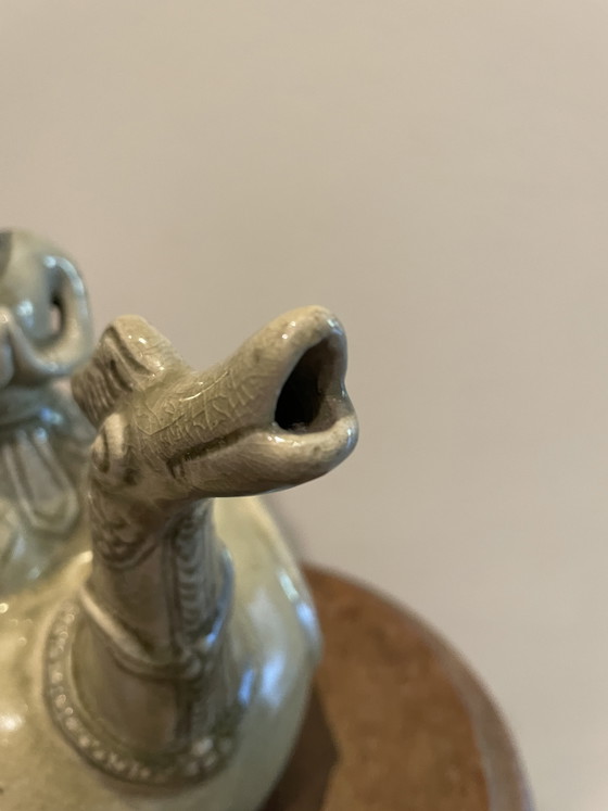Image 1 of Celadon-glazed kendi
