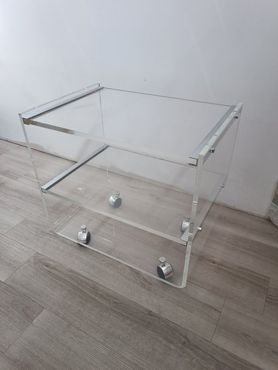 Image 1 of Mesa con ruedas de David Lange para Les invisibles du Marais, años 70