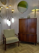 Vintage highboard, teak, Duitsland jaren 1960
