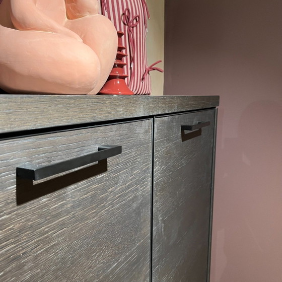 Ridgefield Highboard 2 Doors 1 Drawer 3 Open Compartments Castle Anthracite – Henders &Amp; Hazel (photo 3 of 3)