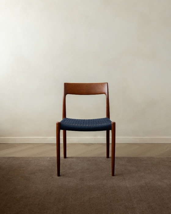 Image 1 of Danish Modern Teak Dining Chairs Model 77 by Niels Otto Møller for J.L. Møllers Møbelfabrik, Denmark, 1960s, Set of 6