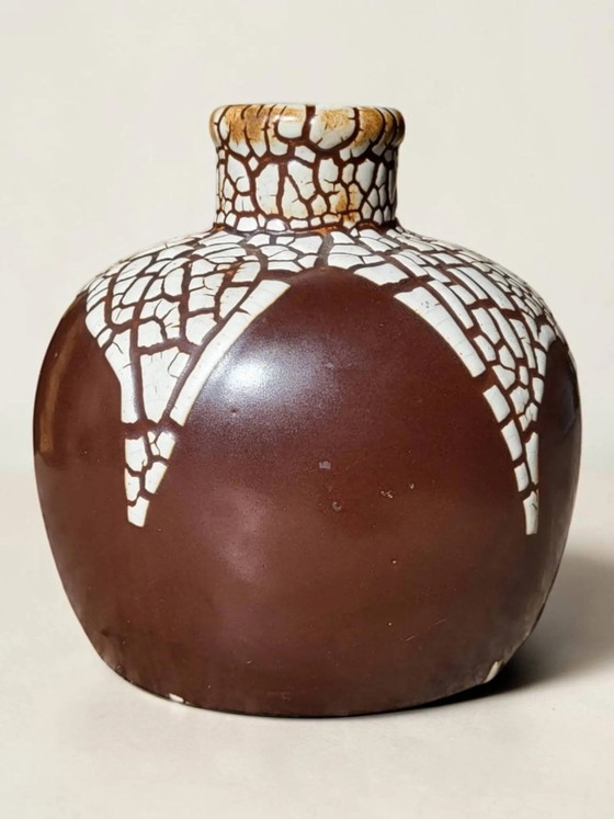 Stoneware vase "snake skin", Léon Pointu, Art Deco – Porcelain (photo 3 of 11)