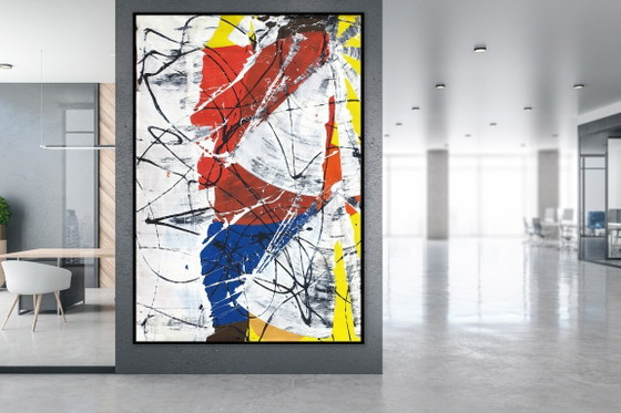 Jürgen Angeler - Rode Bloem - XXL – Schilderijen & Tekeningen, Canvas (photo 4 of 20)