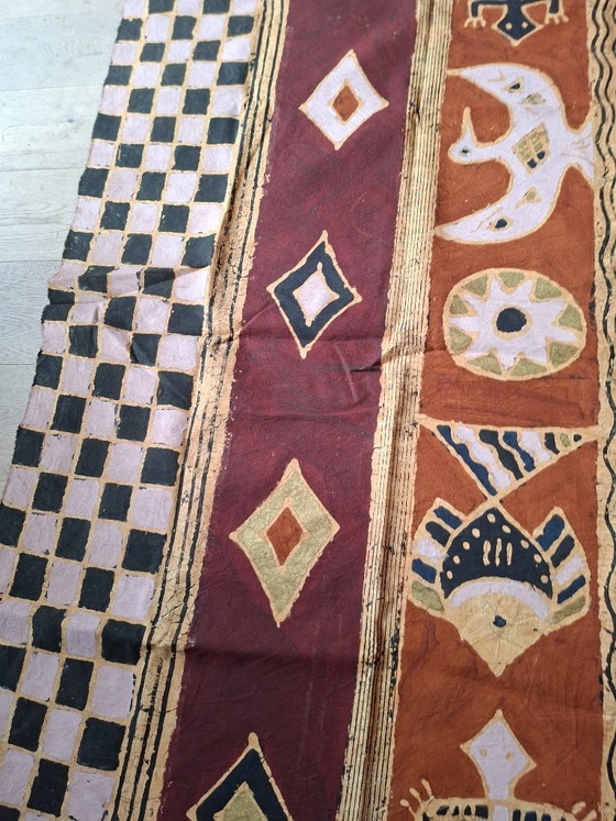 Image 1 of Arazzo tribale dipinto a mano dello Zimbabwe