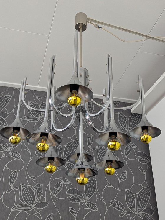 Image 1 of Lampadario a tromba Goffredo Reggini